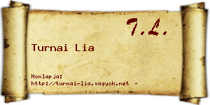Turnai Lia névjegykártya